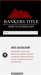 Mobile Screenshot of bankerstitleshenandoah.com